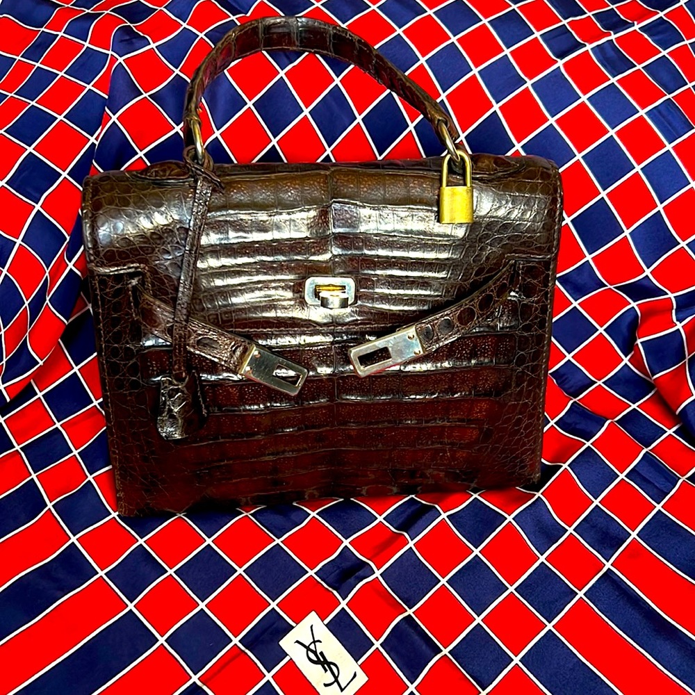 Vintage Kelly Style Crocodile Bag